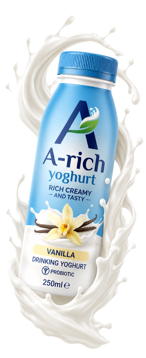 A-rich Yoghurt vanilla bottle
