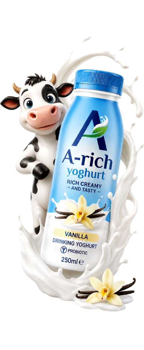 A-rich Yoghurt vanilla bottle